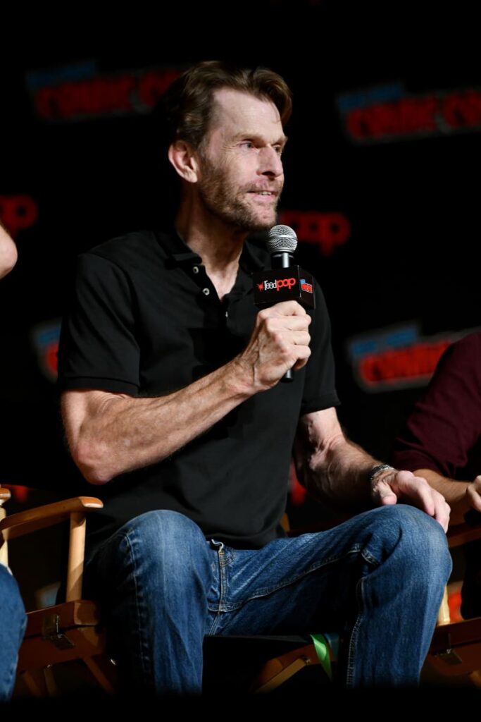 Kevin Conroy speaks on stage during Batman Beyond 20th Anniversary at New York Comic Con