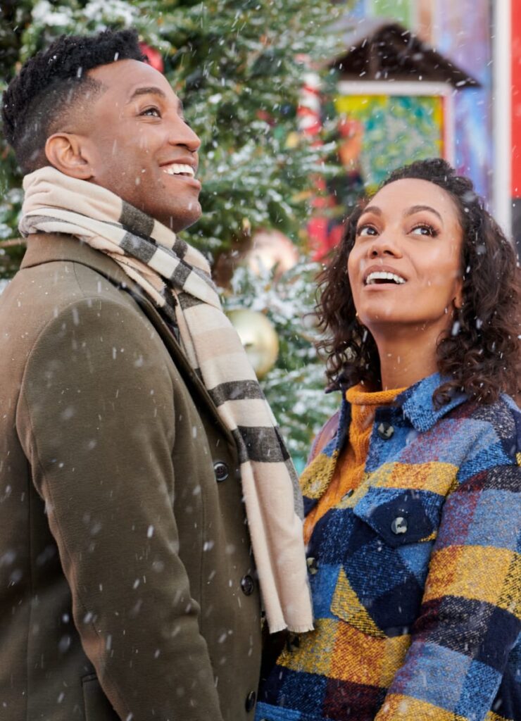 Snow Falls on Griffin and Ella