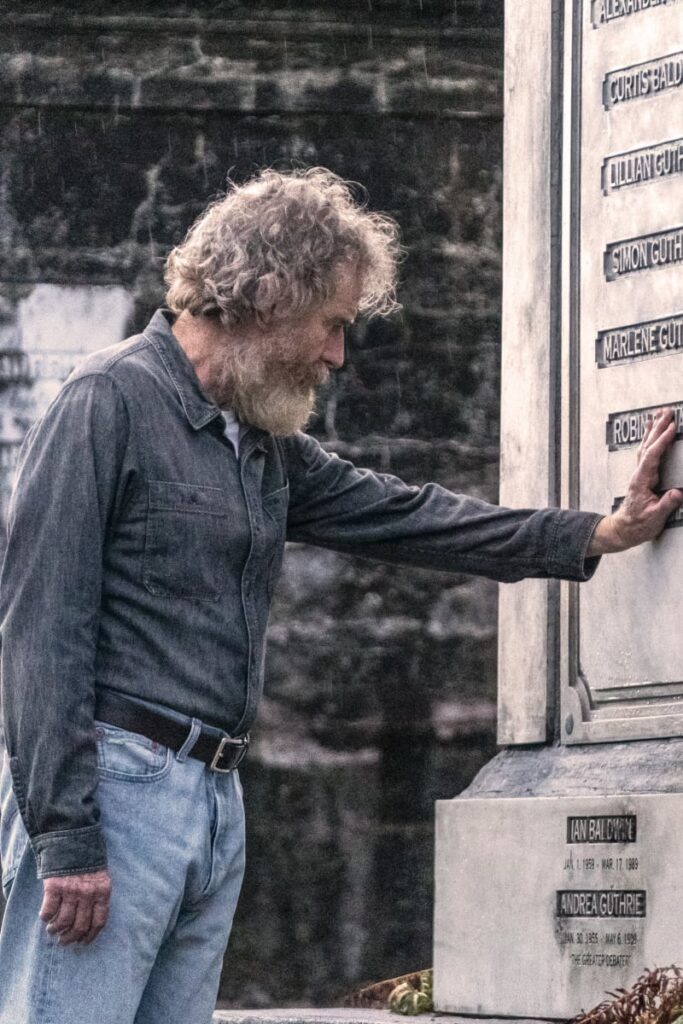 Michael touches headstone - Your Honor Season 2 Episode 2