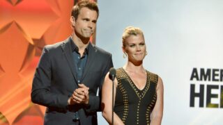 Actors Cameron Mathison (L) and Alison Sweeney onstage at the American Humane Association's 5th Annual Hero Dog Awards 