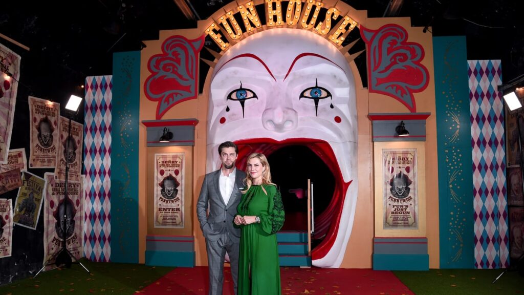 Director Andy Muschietti (L) and producer Barbara Muschietti attend the