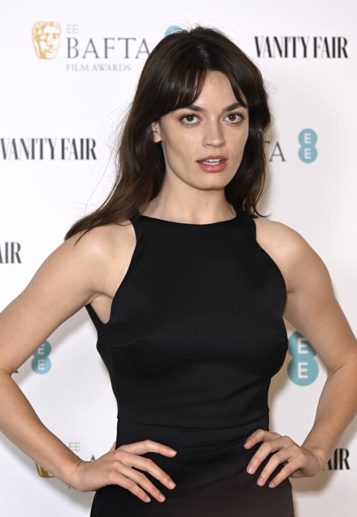 Emma Mackey attends the EE British Academy Film Awards 2023 Vanity Fair Rising Star BAFTAs pre-party