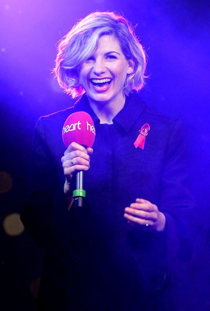 Jodie Whittaker on stage during the Regent Street Christmas Lights switch on
