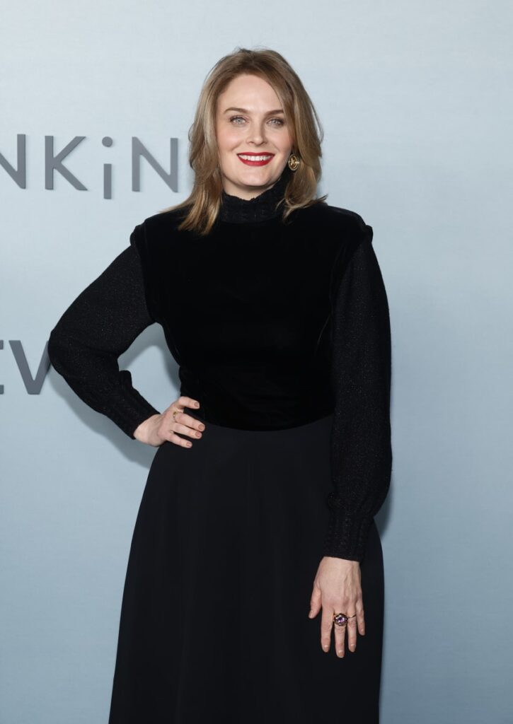 Emily Deschanel attends the premiere of Apple TV+'s 