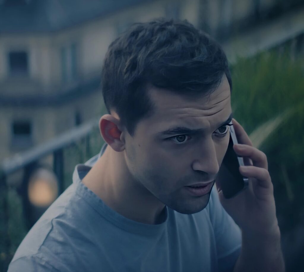 Malik on phone - The Veil - Season 1 Episode 5 - Grandfather's House
