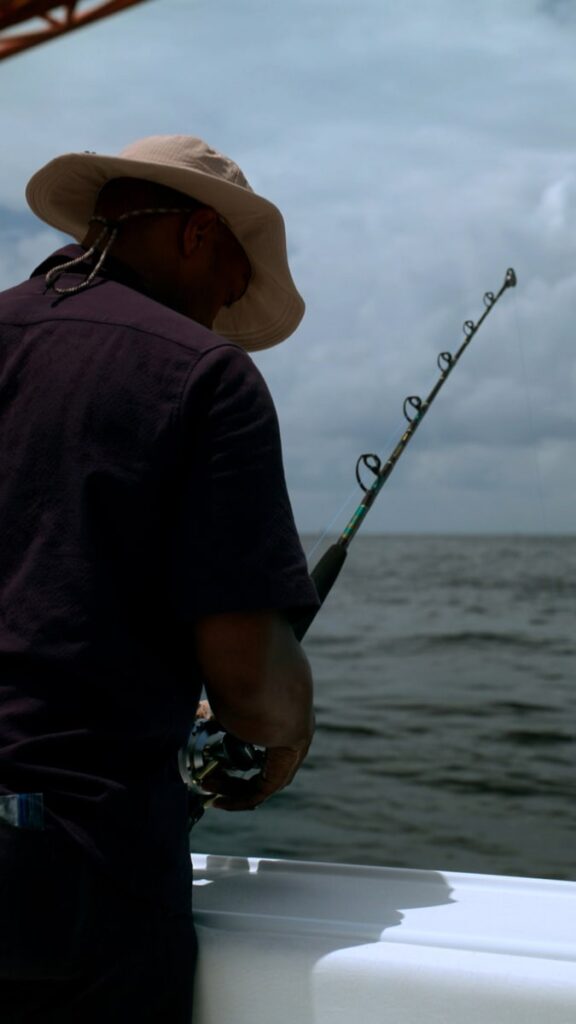 Anthony Mackie Shark Fishing