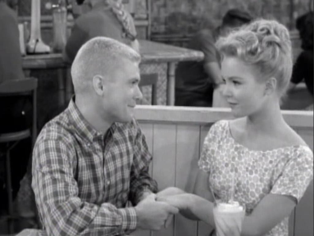 A screenshot from The Many Loves of Dobie Gillis.