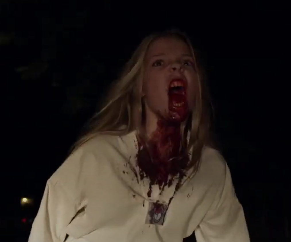 Barry S2 Ronnie/Lily Lily has blood on her mouth and neck