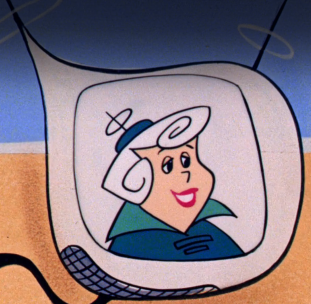 The Jetsons talk on a video phone