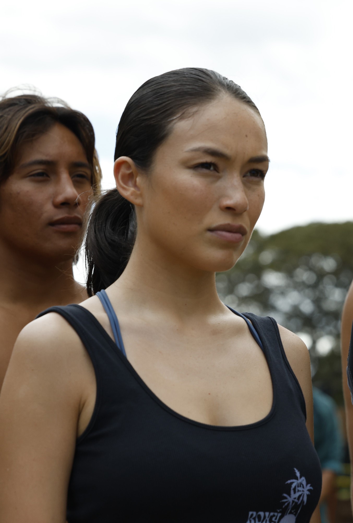 Hina is all business as she prepares on Rescue HI-Surf Season 1 Episode 1.