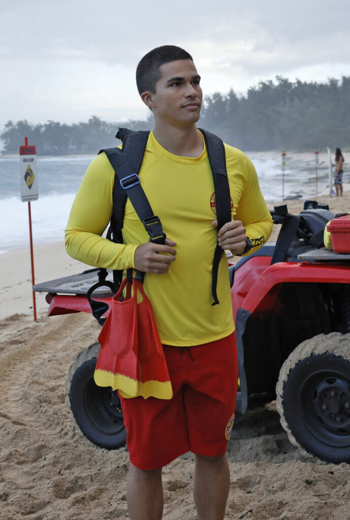 Kainalu is ready for his first day on Rescue HI-Surf Season 1 Episode 1.