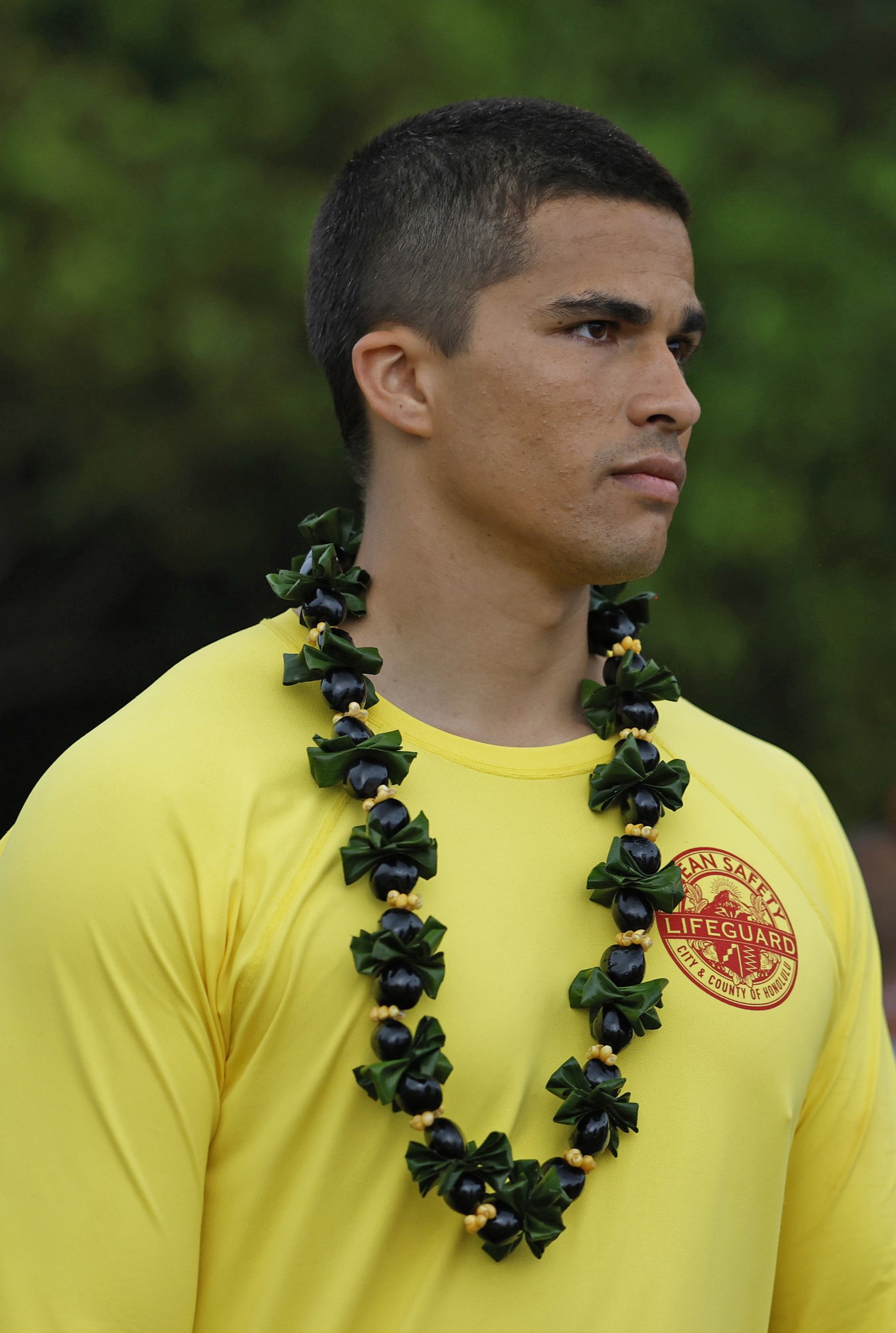 Kainalu takes a minute to himself during Rescue HI-Surf Season 1 Episode 2.