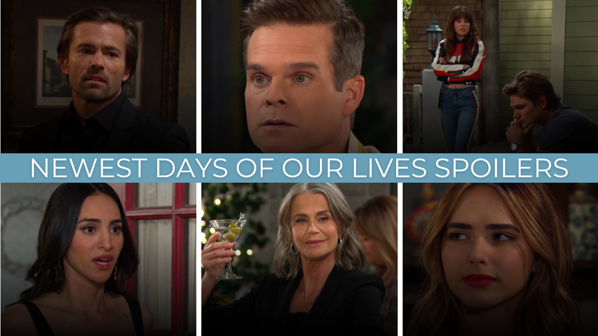 Colagem de fotos com spoilers de Days of Our Lives para a semana de 28/10/24