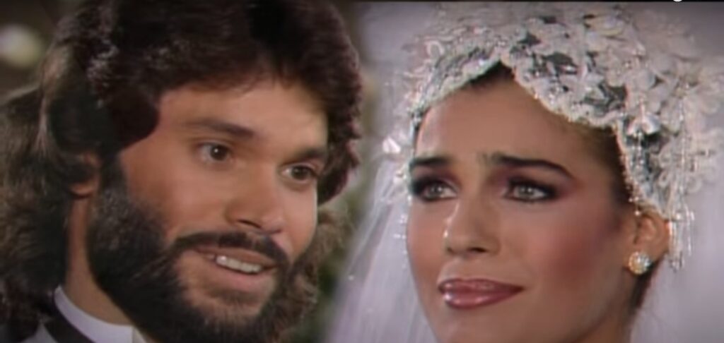 A flashback of Bo and Hope's first wedding 40 years ago on Days of Our Lives during the week of 5-19-25