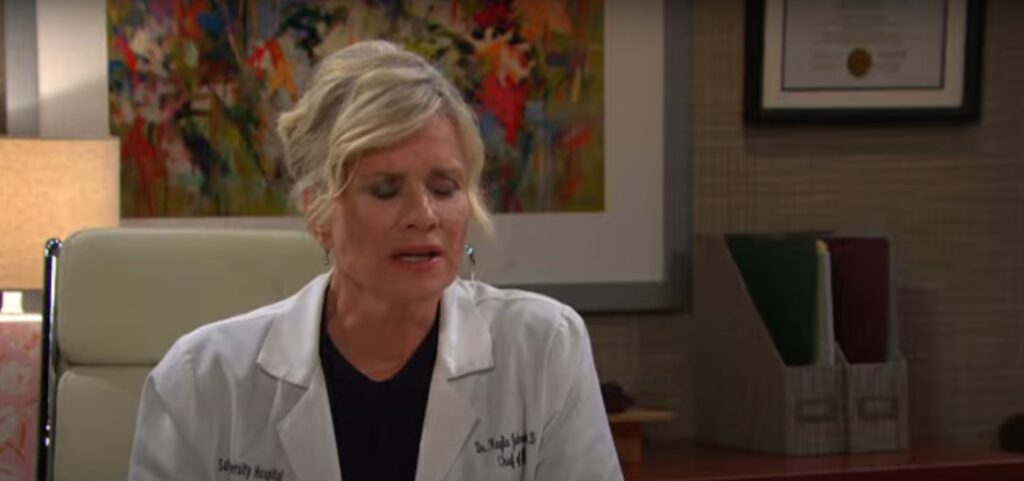 Kayla gives bad news to Marlena on Days of Our Lives during the week of 5-19-25