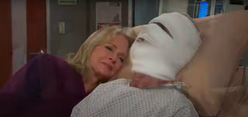 Marlena lies down with John on Days of Our Lives during the week of 5-26-25