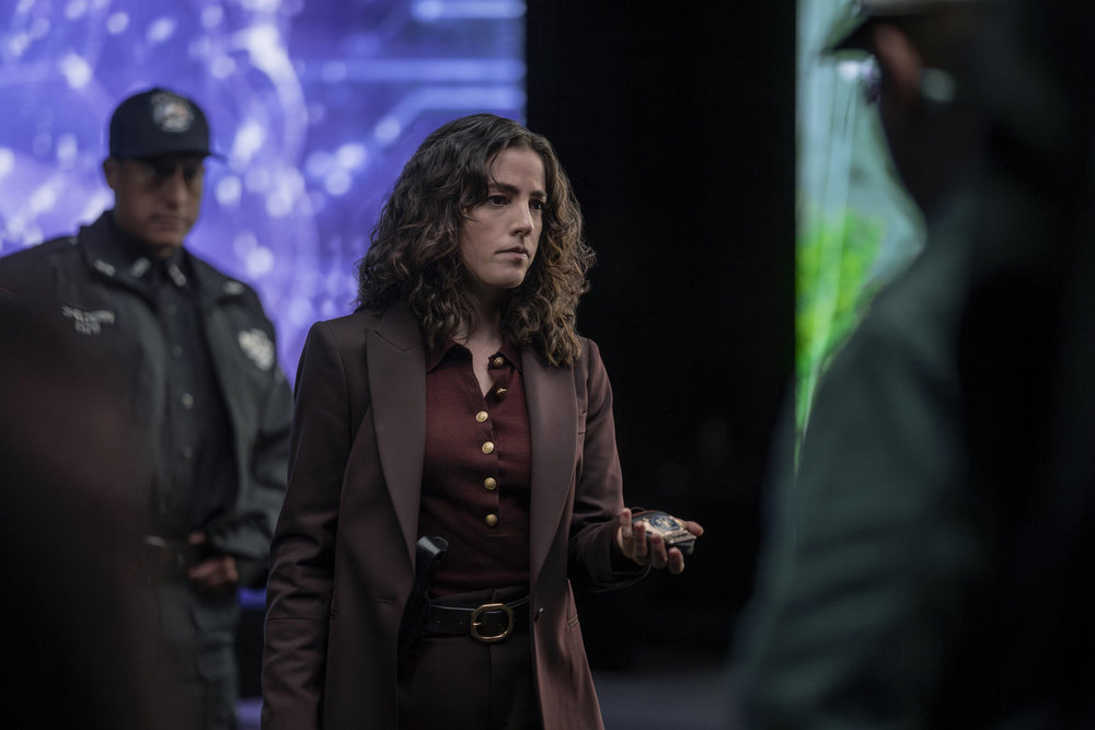 A Cyber Crimes detective announces Vargas has been arrested on Law & Order: Organized Crime Season 5 EPisode 7
