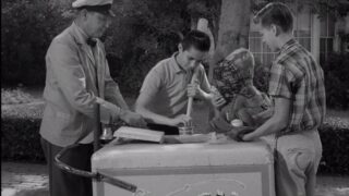 Some kids on a suburban street on The Twilight Zone