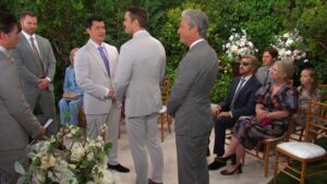 Paul and Andrew get married in front of their friends and family on Days of Our Lives during the week of 6-23-25