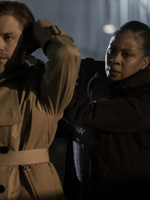 Bell arrests Emery on Law & Order: Organized Crime Season 5 Episode 10