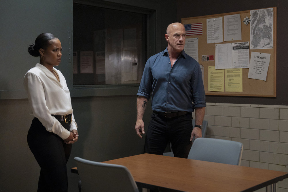 Belle and Stabler look angry on Law & Order: Organized Crime Season 5 Episode 10