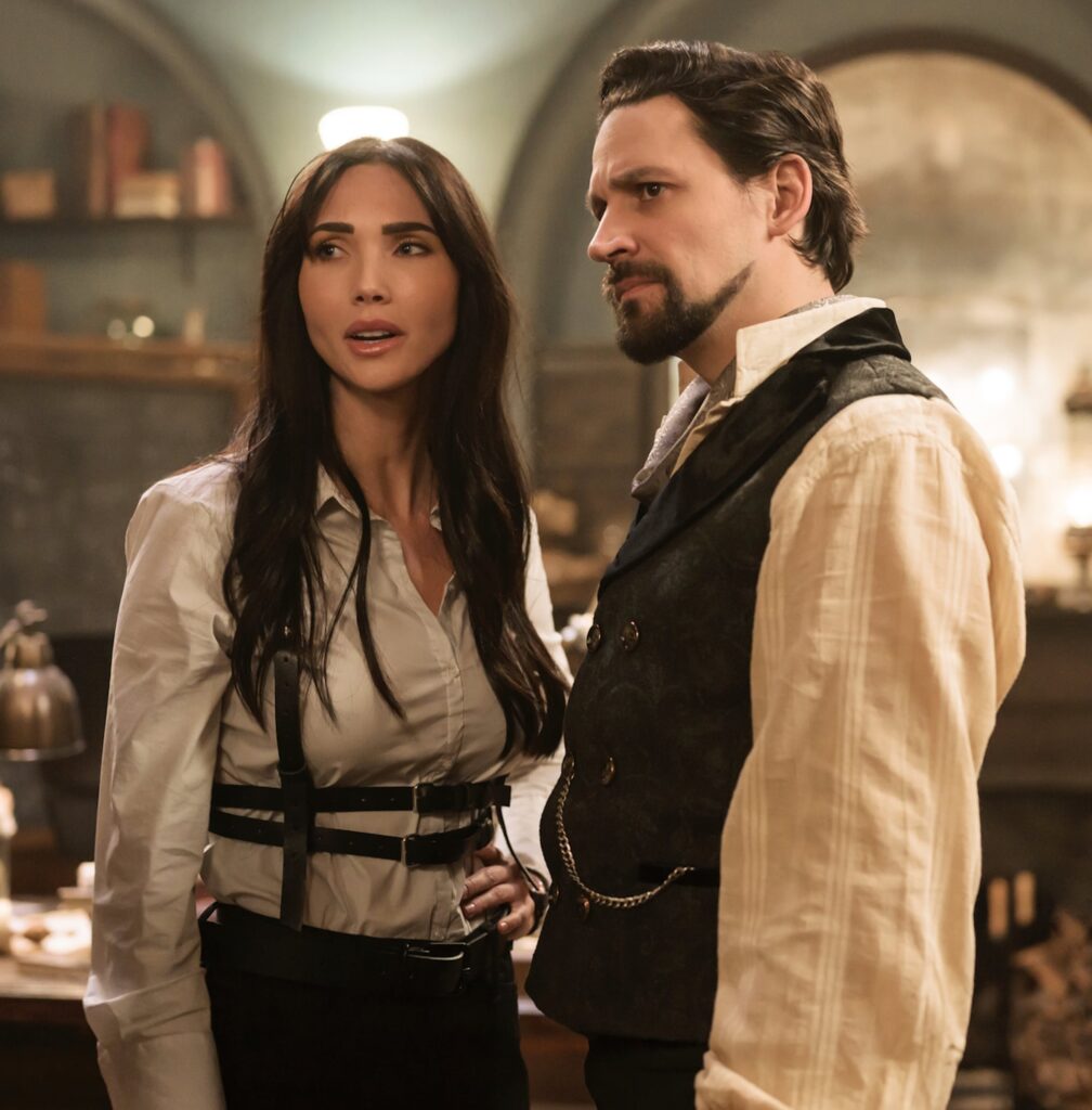A magical train goes off the rails on The Librarians Season 1 Episode 3.