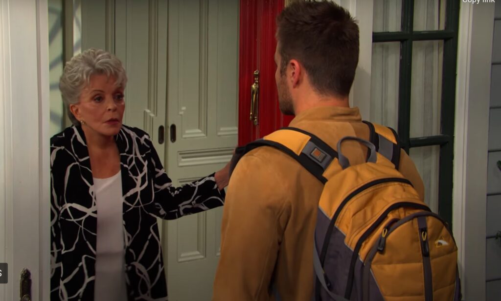 Doug III says goodbye to Julie on Days of Our Lives during the week of 7-21-25