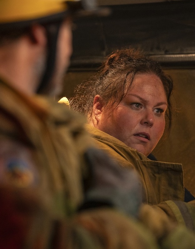 Sooty and disgrunted. Chrissy Metz as Nichole Jolly in Lifetime's Faith in the Flames The Nichole Jolly Story