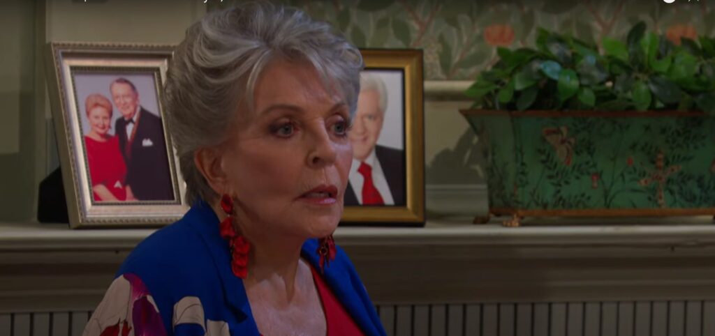 Julie looks aggravated on Days of Our Lives during the week of 7-07-25