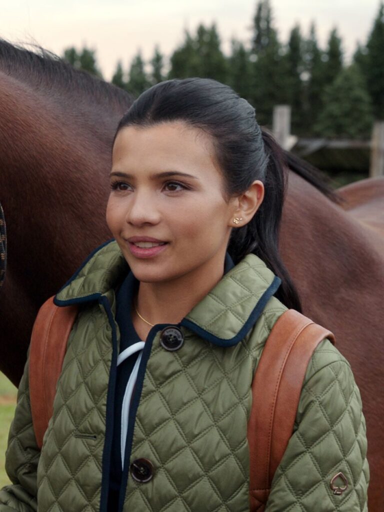 Jackie and Alex standing by a horse on My Life With the Walter Boys Season 2