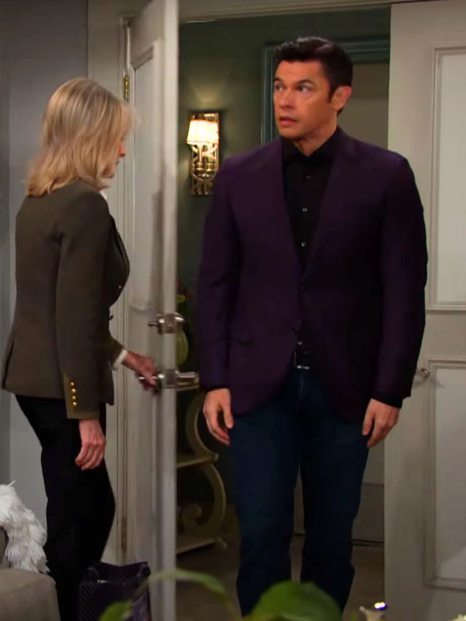 Xander arrives at Marlena's for his session on Days of Our Lives during the week of 9-01-25