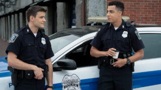 Sean and Jonah on patrol on Boston Blue Season 1 Episode 3