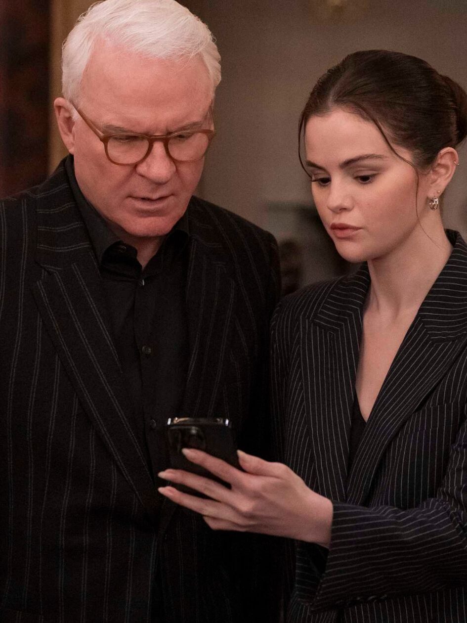 The group stares at Mabel's phone and realizes something on Only Murders In The Building Season 5 Episode 10