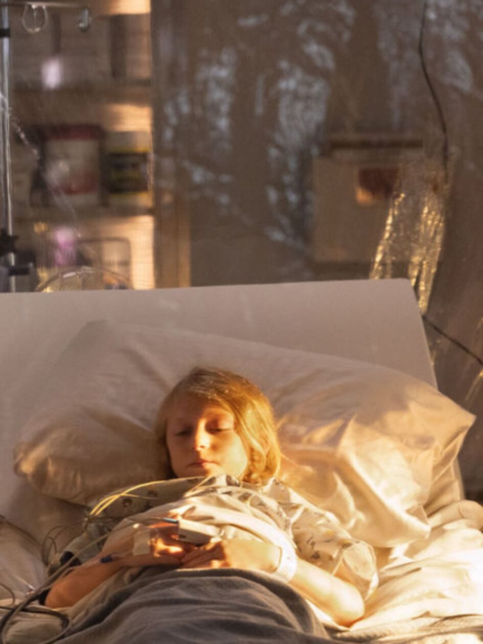 Frost sits with a girl who has a severe immune system disorder on Chicago Med Season 11 Episode 3