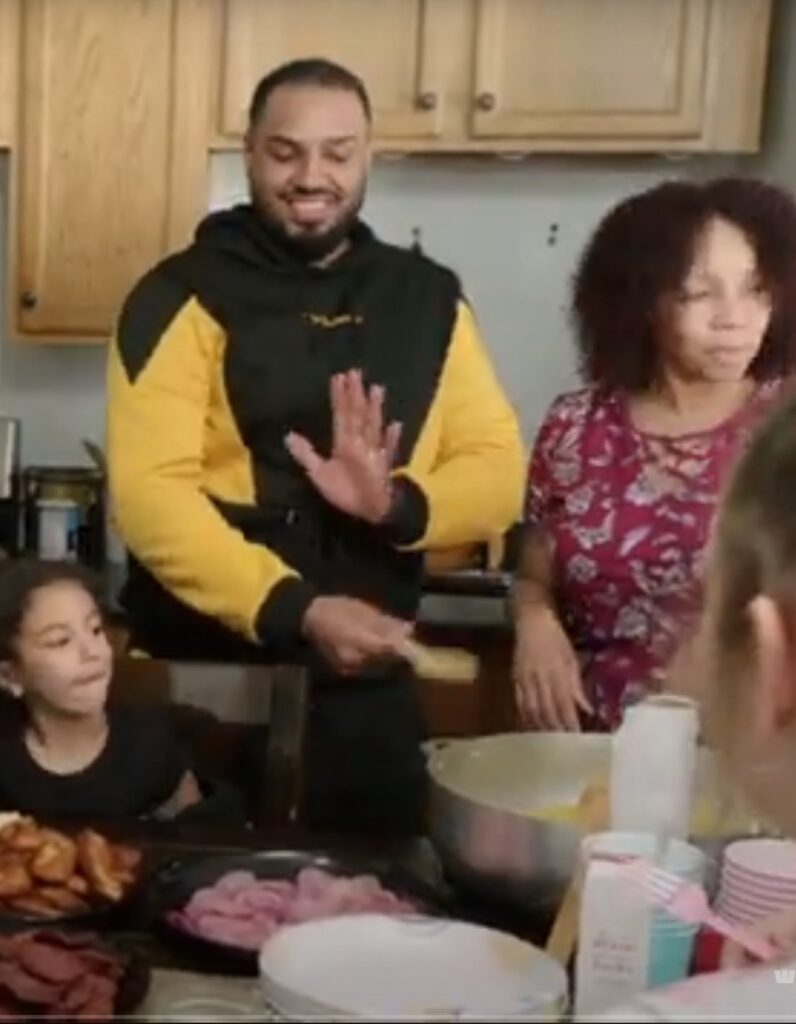 Michael in a lively family conversation on Life After Lockup