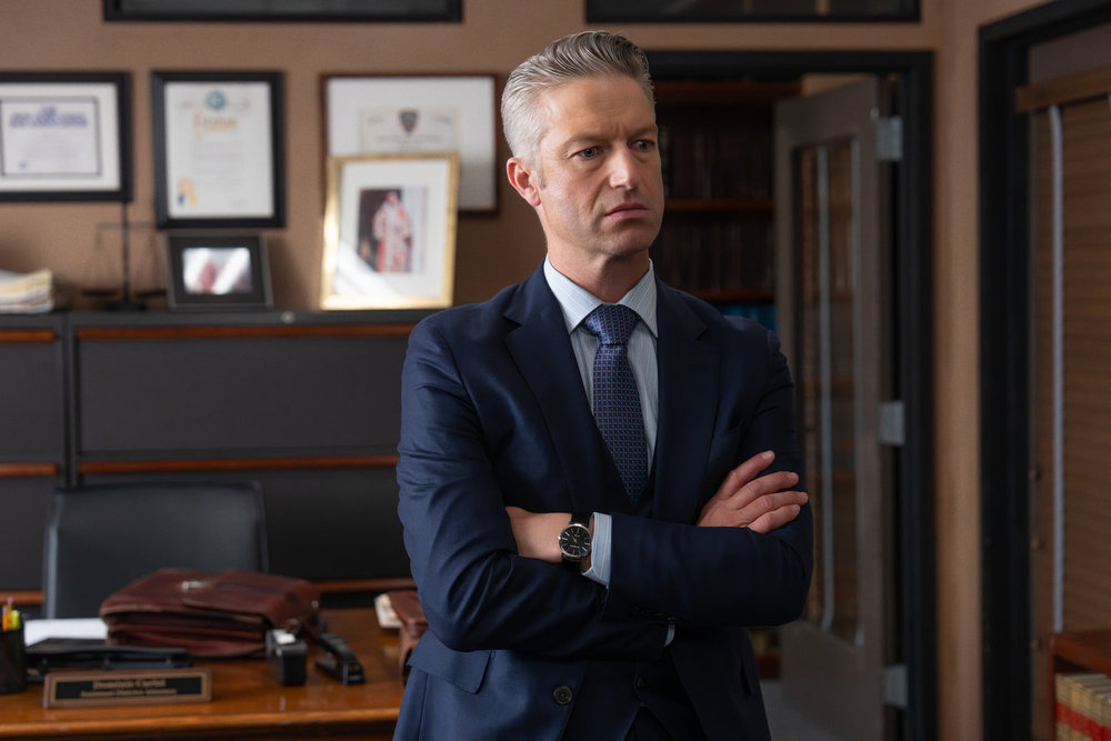 Carisi with his arms crossed on Law & Order: SVU Season 27 Episode 5