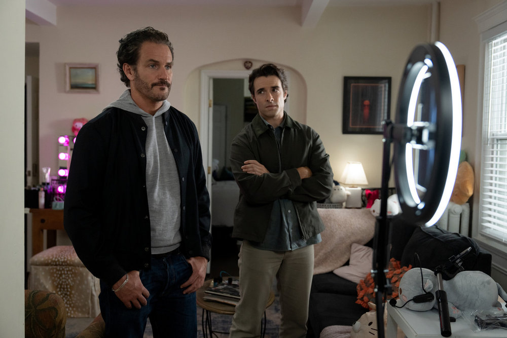 Bruno and Griffin search an infleuncer's studio on Law & Order: SVU Season 27 Episode 6