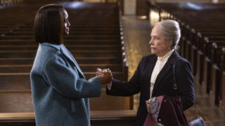 Matty and Olympia shake hands on Matlock Season 2 Episode 6