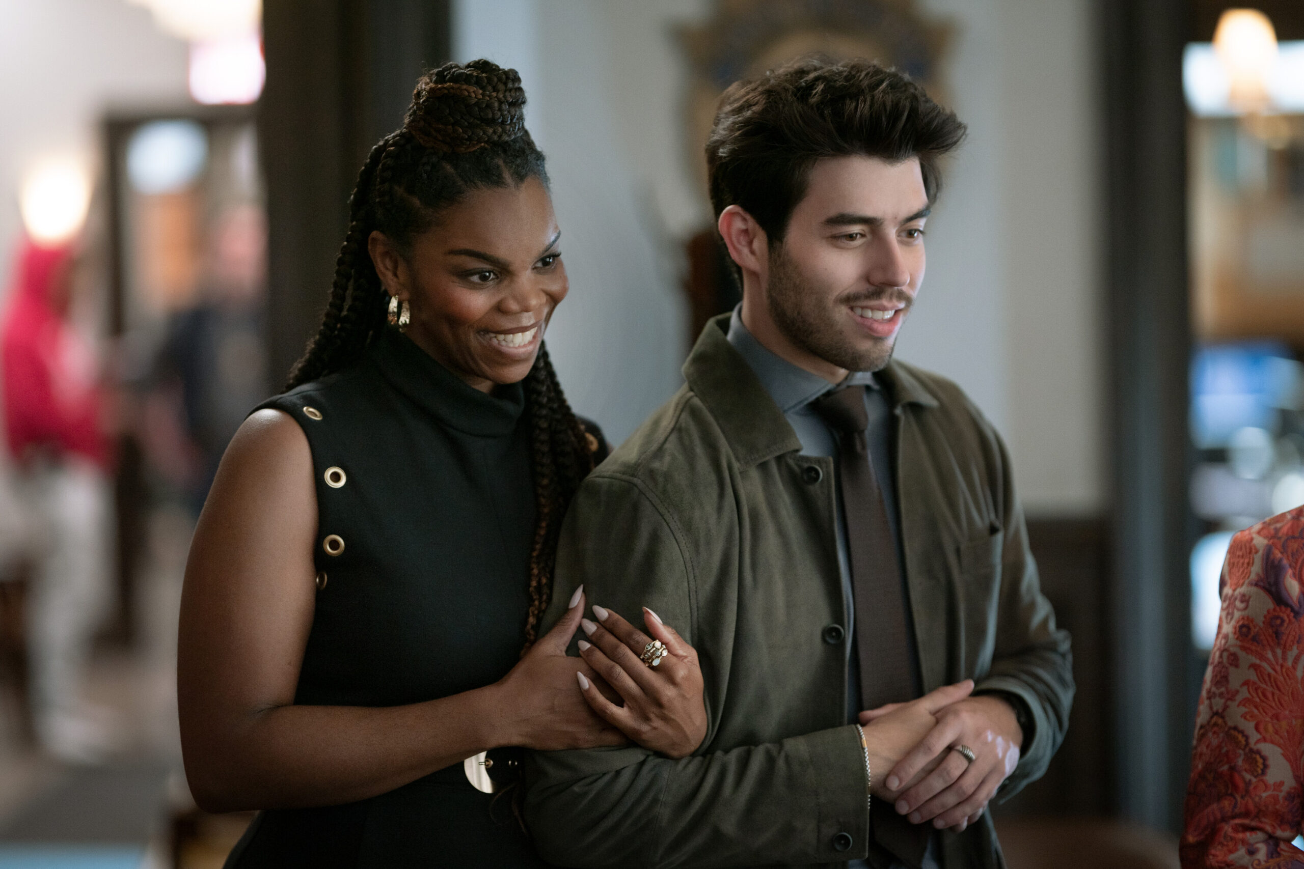 Julia and Rivers link arms on Elsbeth Season 3 Episode 5