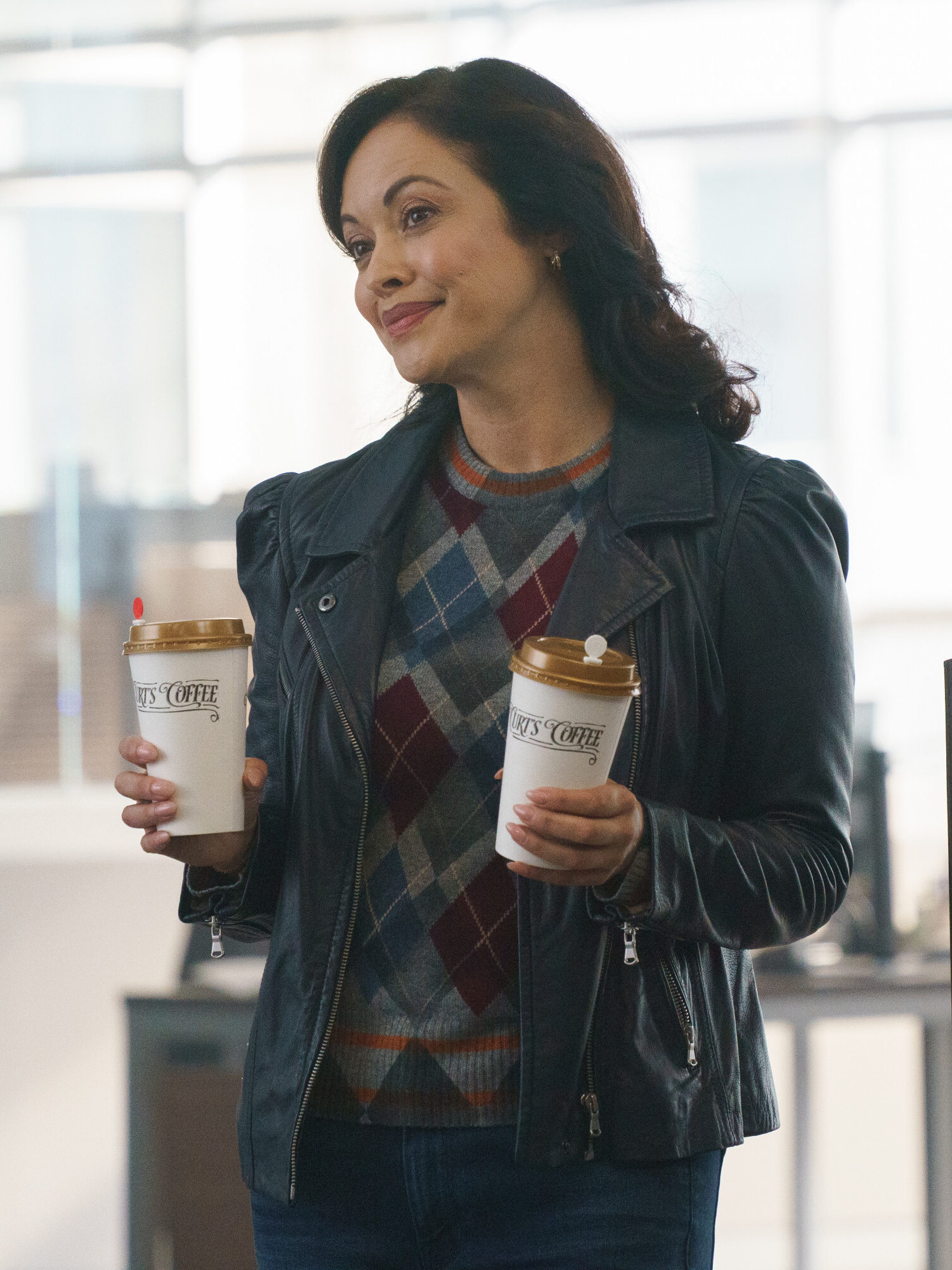 Baez brings coffee and a smirk on Boston Blue Season 1 Episode 6