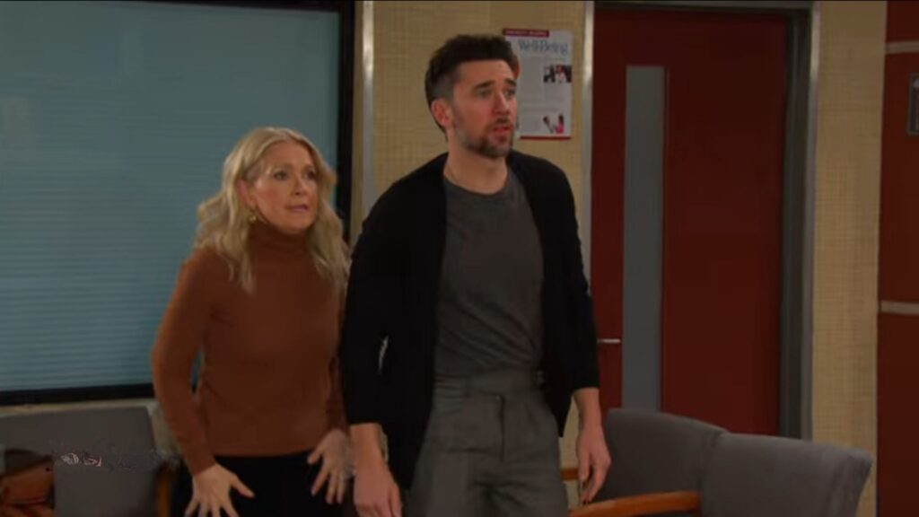 Chad and Jennifer are anxious on Days of Our Lives during the week of 11-10-25