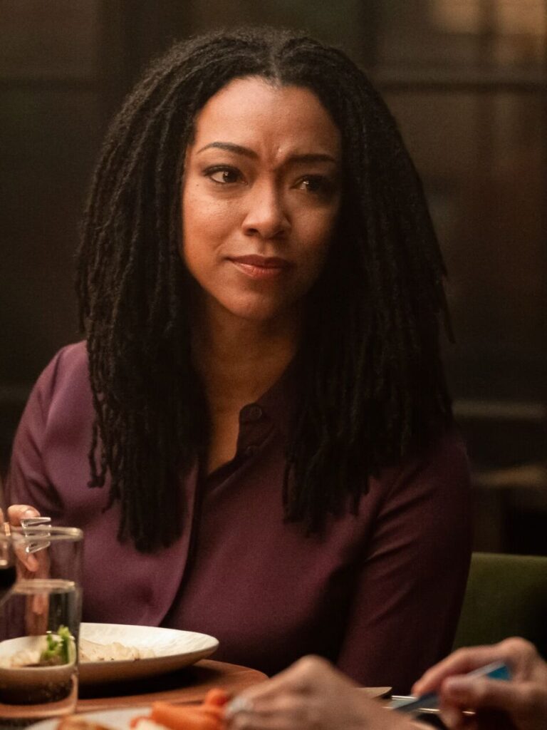 Lena and Mae talk at dinner on Boston Blue Season 1 Episode 8