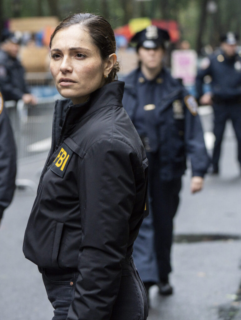 Ramos staring at something off camera on FBI Season 8 Episode 8