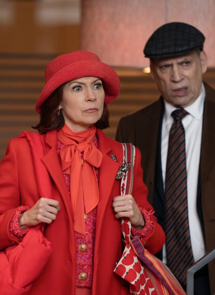 Elsbeth and Buzz look aggravated on Elsbeth Season 3 Episode 9