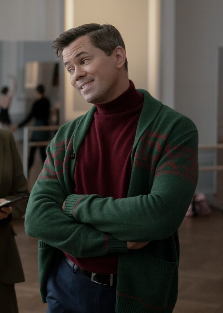 Harris looks smug while answering Elsbeth's questions on Elsbeth Season 3 Episode 10