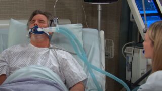 Kristen sits by Peter's bedside on Days of Our Lives during the week of 12-29-25