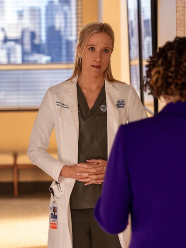 Archer and Hannah answer Sharon's question on Chicago Med Season 11 Episode 8