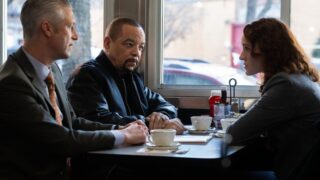 Carisi and Fin meet with CJ Jones on Law & Order: SVU Season 27 Episode 12