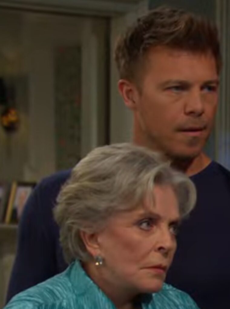 Julie and Jeremy listen angrily to accusations on Days of Our Lives during the week of 1-19-26