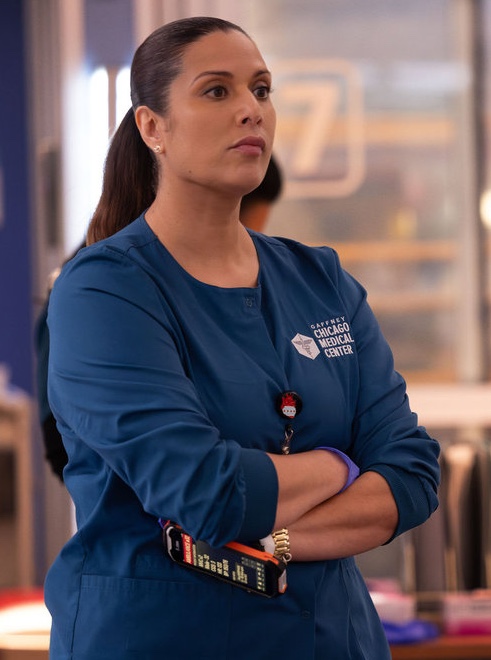 Nurse Doris with her arms crossed on Chicago Med Season 11 Episode 9